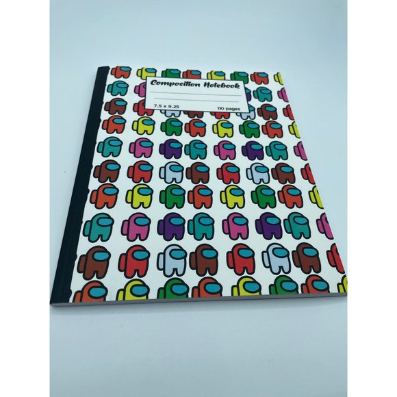 2 Composition Notebook: Among Us Wide Ruled Composition Notebook, Colorful Chara - Picture 3 of 4